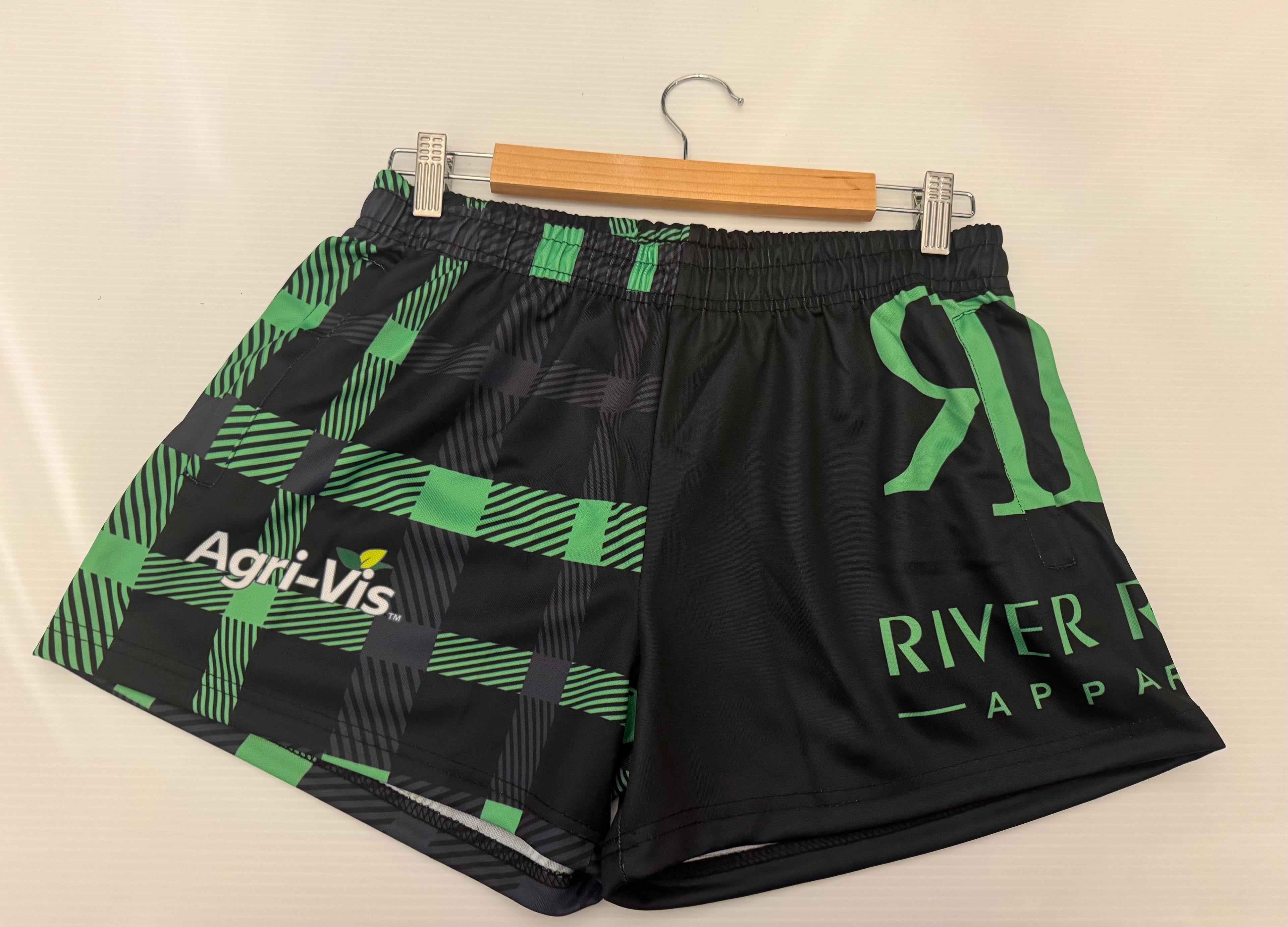 River Ridge Apparel Footy Shorts Green Check