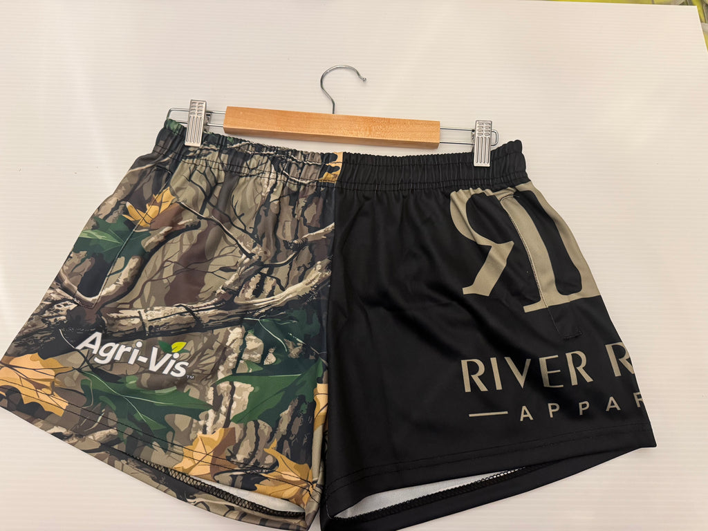 River Ridge Apparel Footy Shorts Woodland Camo